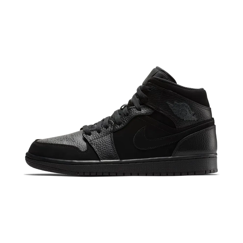 Jordan 1 Mid Black Dark Smoke Grey (554724-064)