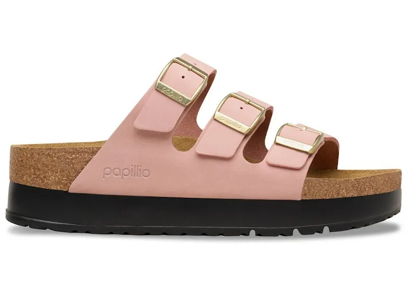 Birkenstock Florida Flex Platform Nubuck Leather Pink Clay (1031402)