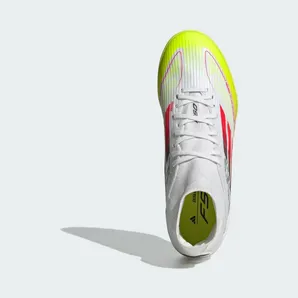 adidas F50 League Mid Turf Boots “Cloud White / Lucid Red / Solar Yellow” (IH3864)
