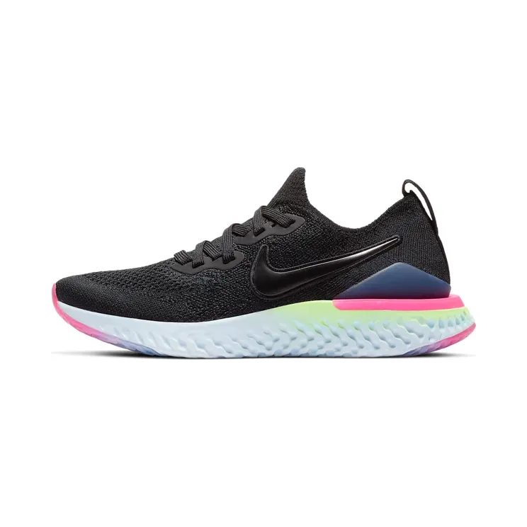 Nike Epic React Flyknit 2 GS “Black / Sapphire / Lime Blast” (AQ3243-003)