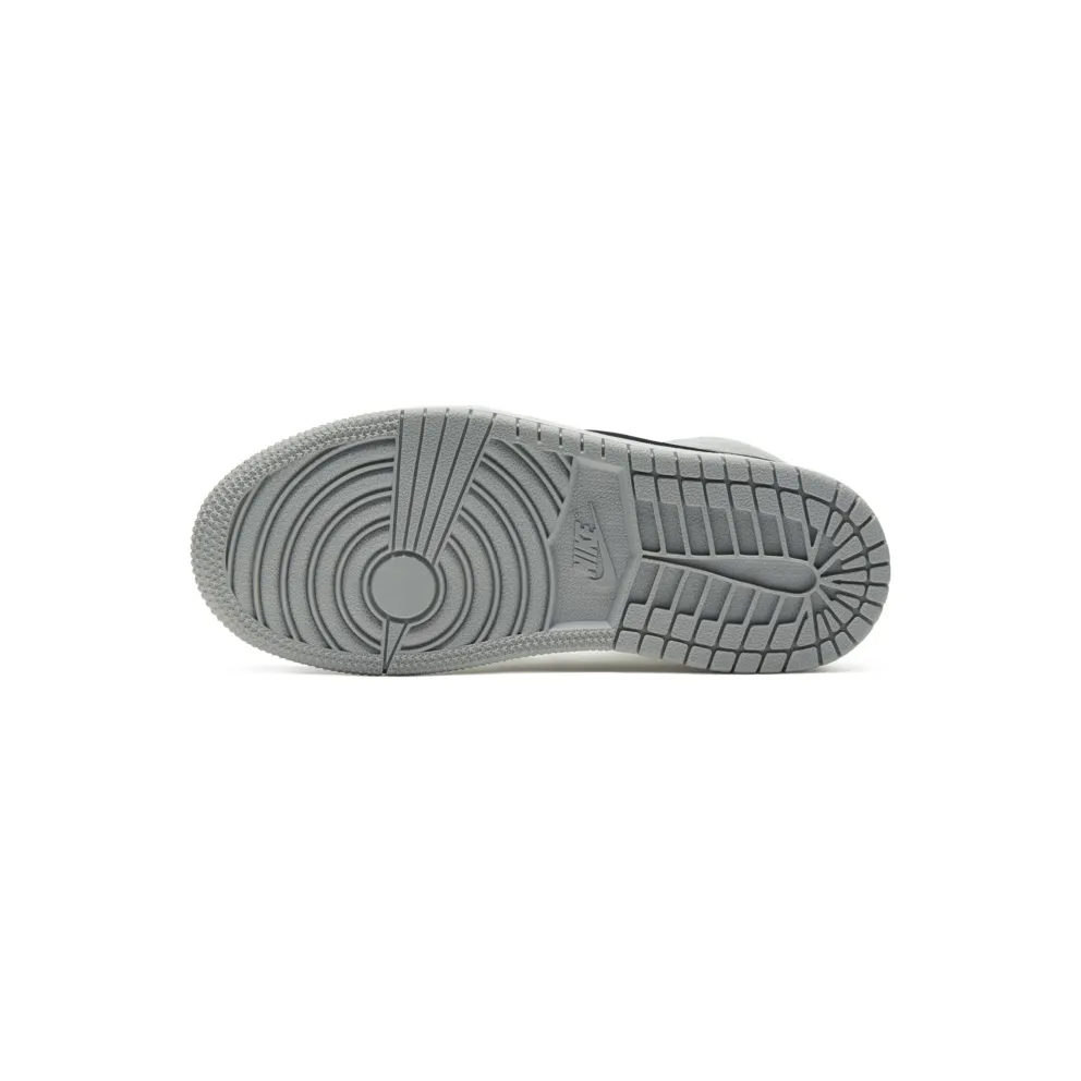 Jordan 1 Mid Light Smoke Grey (PS) Light Smoke Grey/White-Black (640734-092)