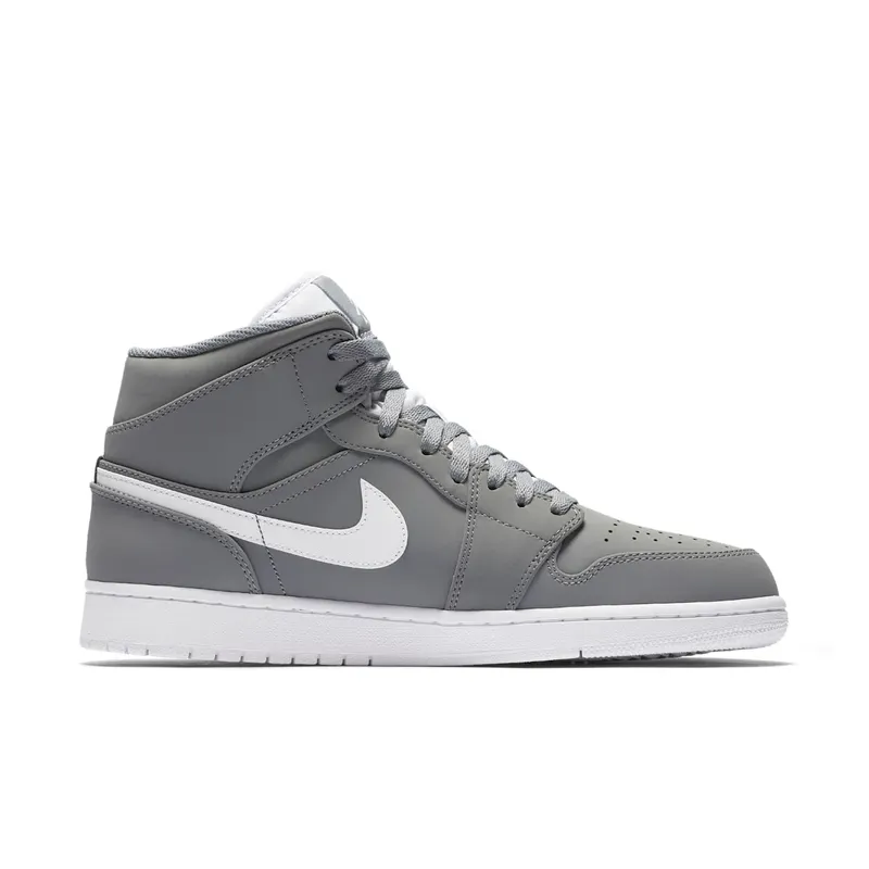 Jordan 1 Mid Cool Grey/White Cool Grey/White (554724-036)