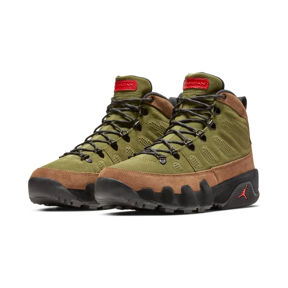 Jordan 9 Retro Boot Military Brown Military Brown/Legion Green-University Red-Black (AR4491-200)