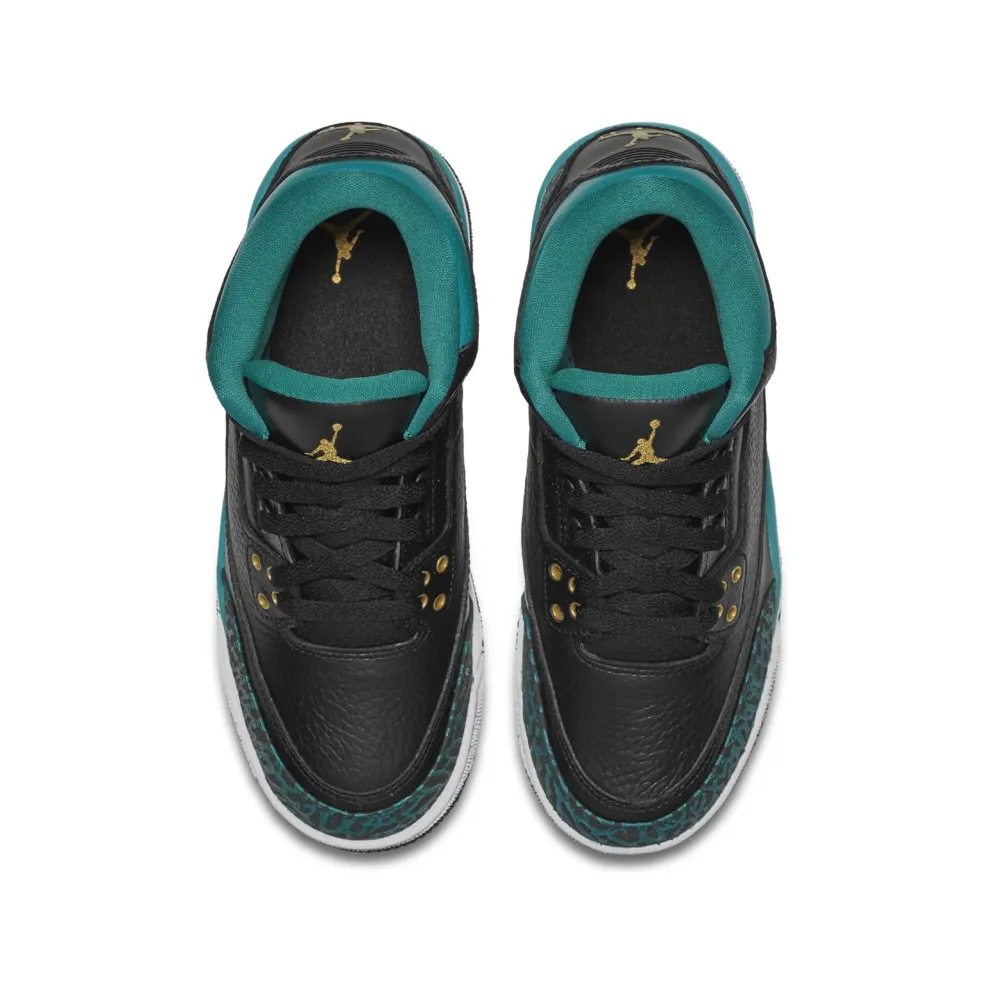 Jordan 3 Retro Rio Teal (GS) Black/Metallic Gold-Rio Teal-White (441140-018)