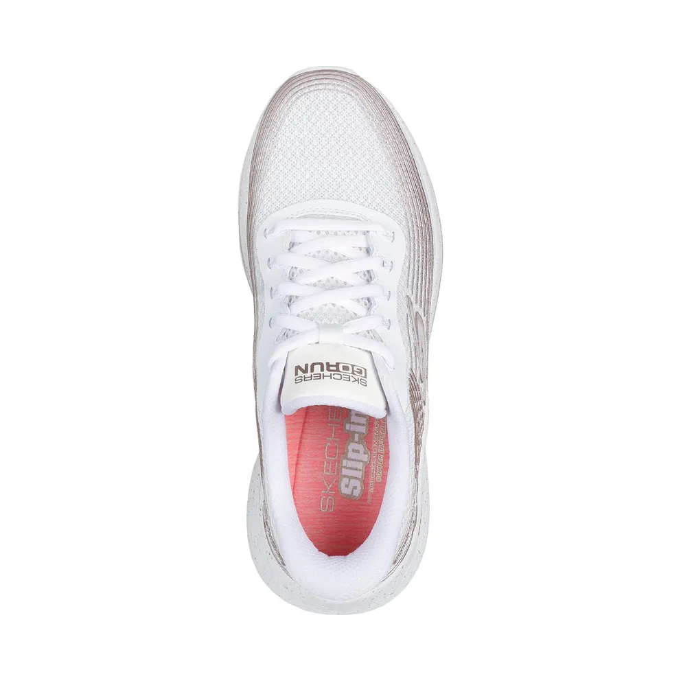 Skechers Slip-ins: Max Cushioning Elite 2.0 “Kaplan Sneaker White / Roos Gold” (129646WTRG)