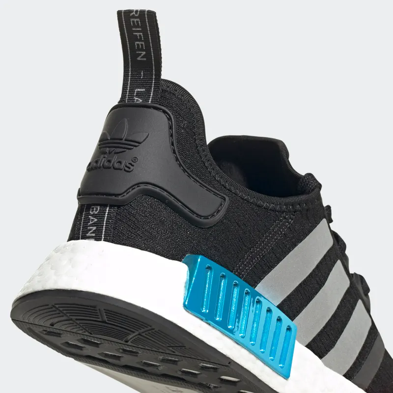 adidas NMD R1 Black Silver Solar Red Core Black/Silver Metallic/Solar Red (FY5727)