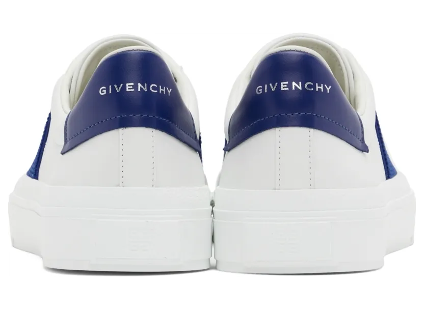 Givenchy White & Blue City Sport Low-Top Sneakers (BH005XH19R114) (2)