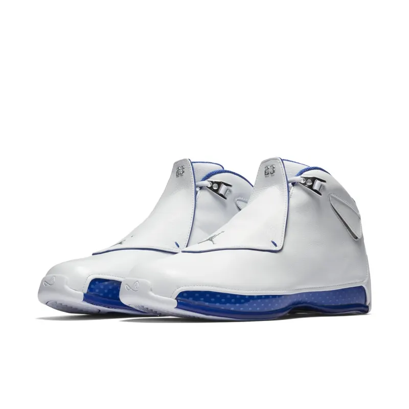 Jordan 18 Retro White Sport Royal White/Metallic Silver-Sport Royal (AA2494-106)