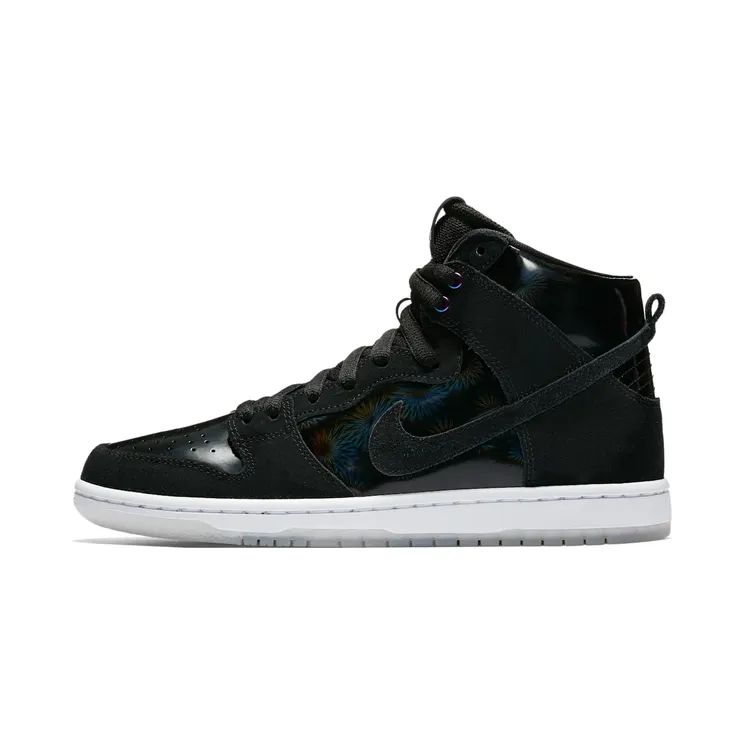 Nike SB Zoom Dunk High Pro ‘Iridescent’ Black/Black-White-Clear (854851-001)