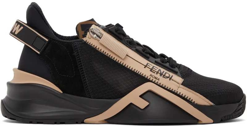 Fendi Black & Pink Flow Low-Top (8E8035 AF5R F08M4)