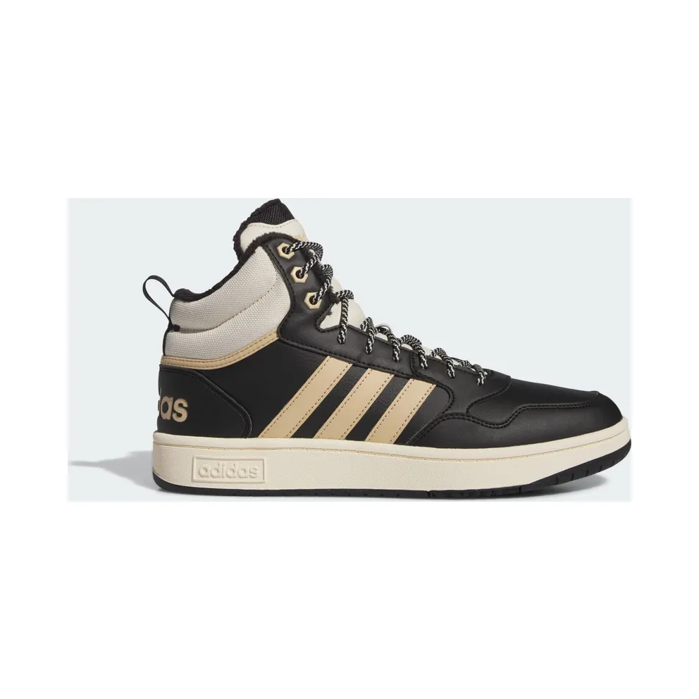 Adidas Hoops 3.0 Mid Lifestyle Basketball Classic Winter Shoes Core Black / Magic Beige / Wonder White (IG7927)