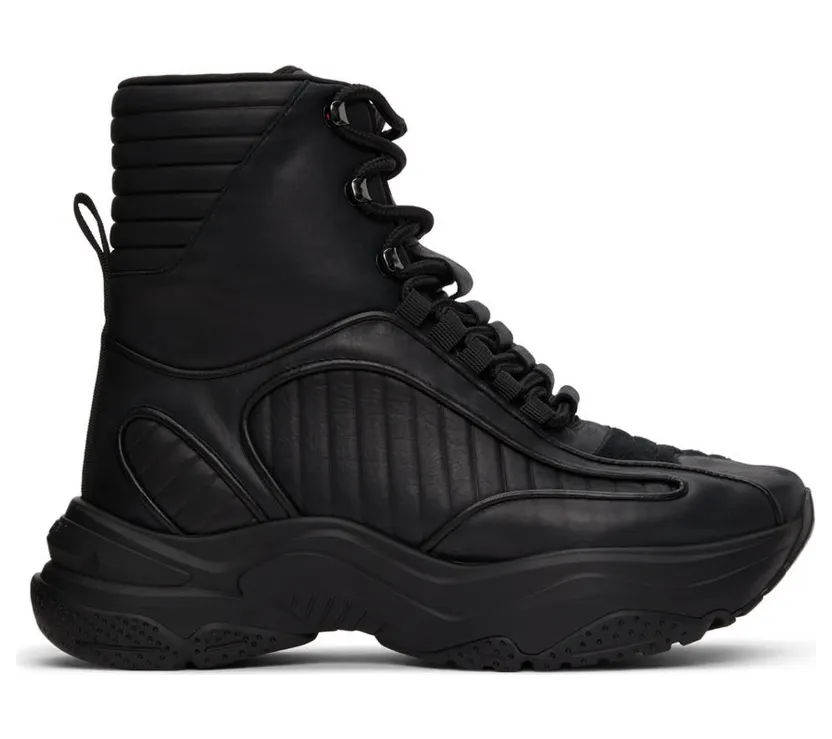 MISBHV Black Kombat Moon Trainer High Sneakers (120BM412)
