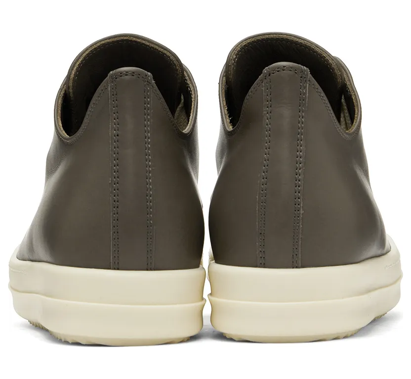 Rick Owens Gray Full Grain Low Sneakers (RP02B6891 LCG) (2)