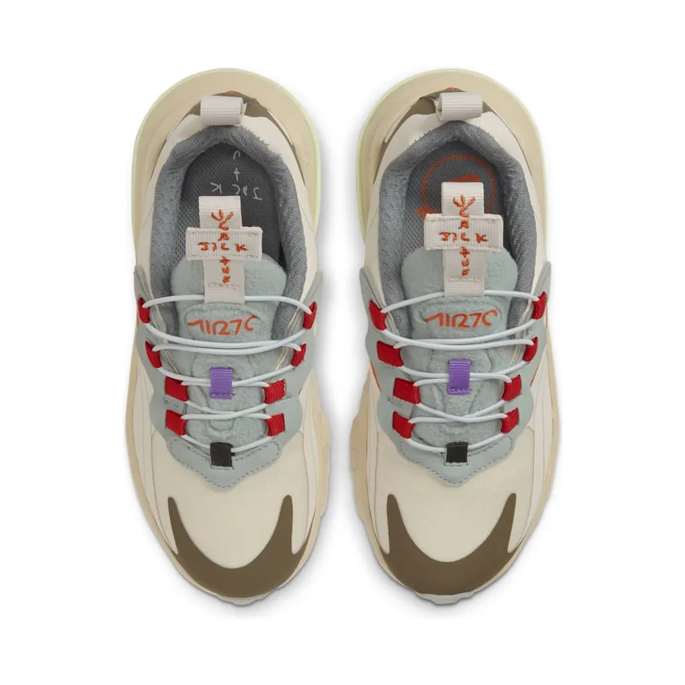 Nike Air Max 270 React Travis Scott Cactus Trails (PS) Light Cream/Starfish-Dark Hazel Style (CV2414-200)