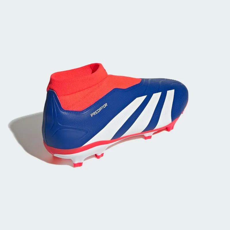 adidas Predator League Laceless FG Lucid Blue Cloud White Solar Red (IF6333)