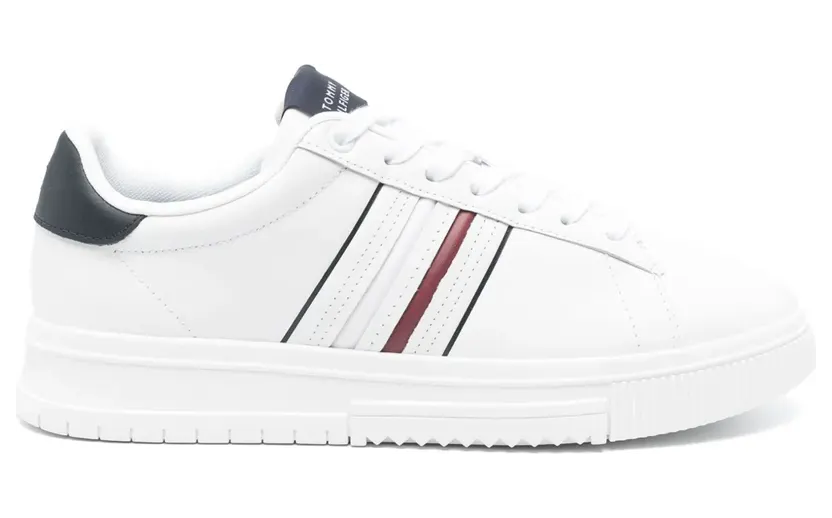 Tommy Hilfiger Leren met logo-reliëf “White” (FM0FM05406)