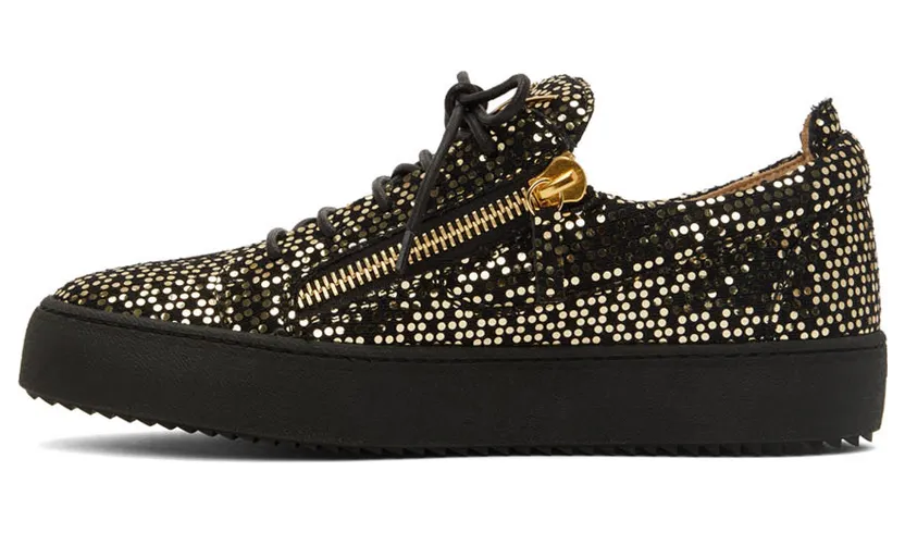 Giuseppe Zanotti Black & Gold Frankie Sneakers (RU20009-92930) (3)