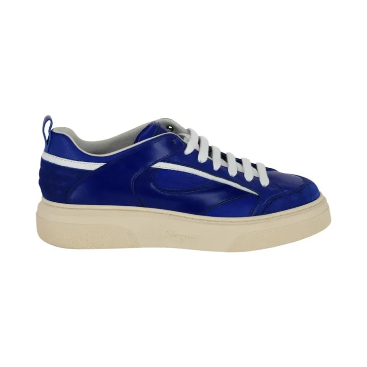 Ferragamo Cassini Low-Top Sneakers Blue (021276-763502-M)