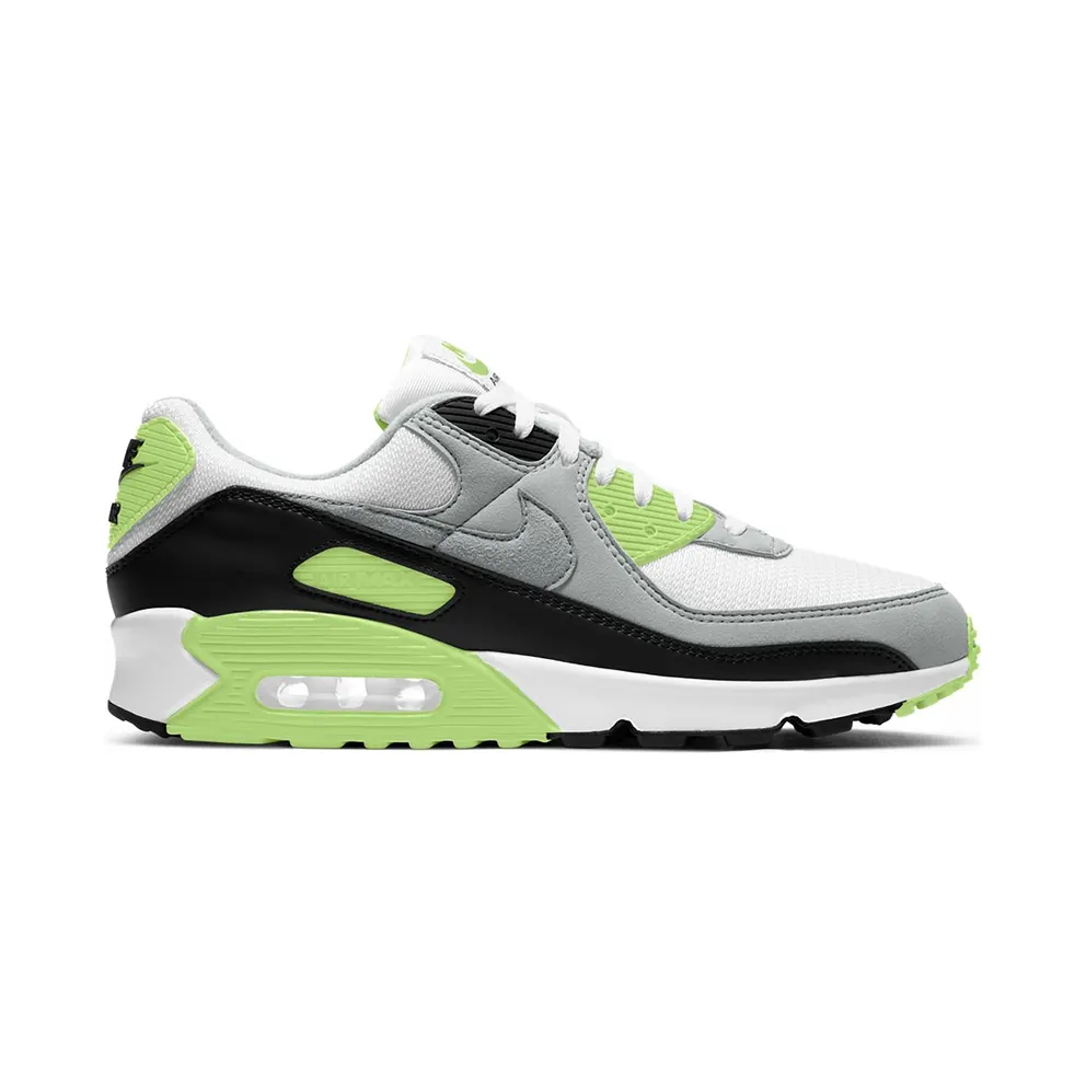 Nike Air Max 90 Recraft Lime White/Light Smoke Grey-Black-Particle Grey-Lime (CW5458-100)
