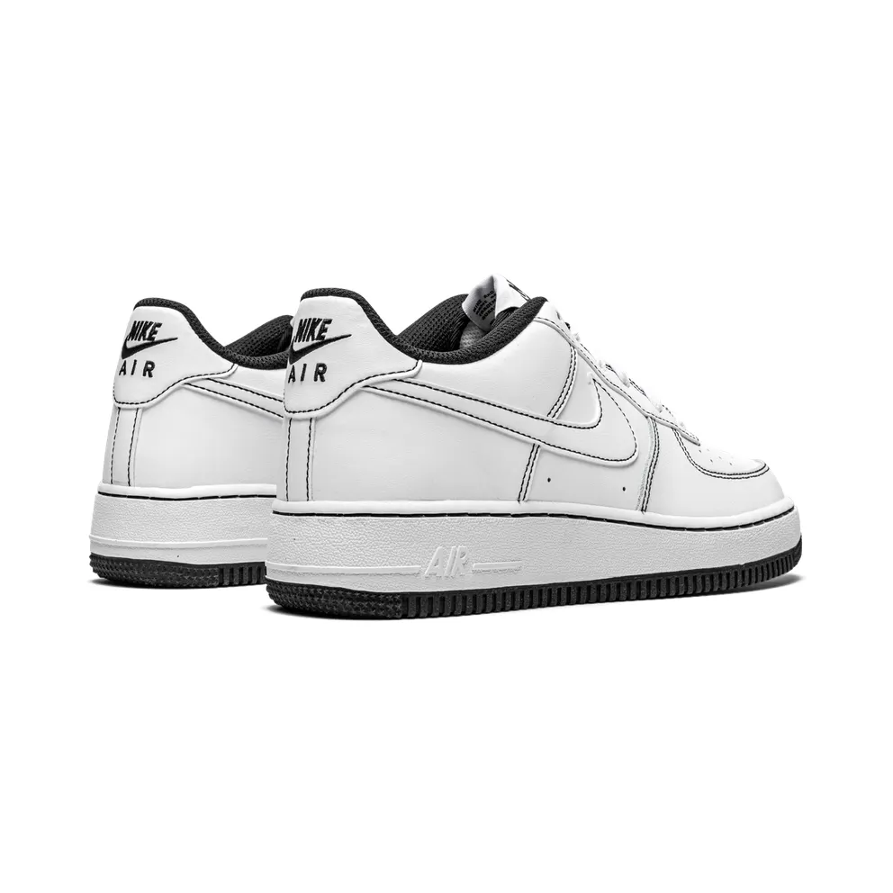 Nike Air Force 1 Low ’07 GS “Contrast Stitching – White / Black” (CW1575-104)