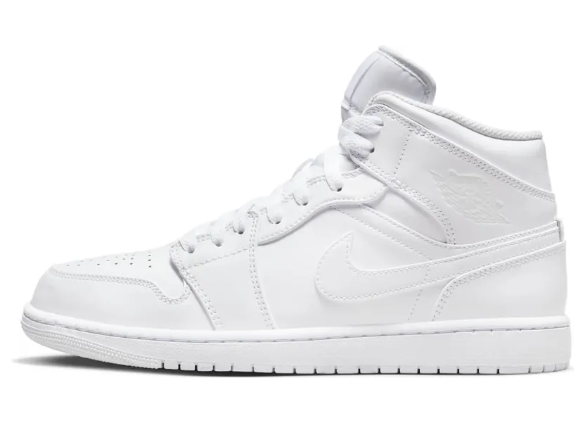 Air Jordan 1 Mid Triple “White” (554724-136)