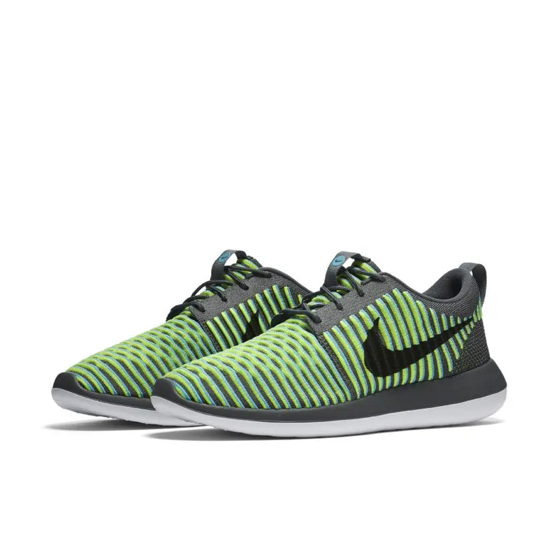 Nike Roshe Two Flyknit Gamma Blue Dark Grey/Gamma Blue-Volt-Black (844833-004)