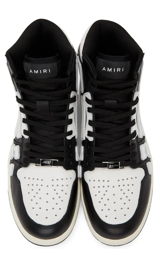 AMIRI Skel Top Hi Black Black White (PS22MFS002004) (5)
