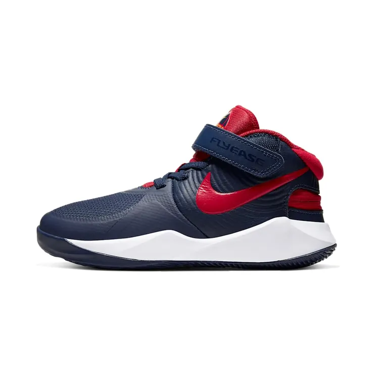 Nike Team Hustle D 9 FlyEase Midnight Navy (PS) “Midnight Navy / White / Saffron Quartz / University Red” (BV2951-400)