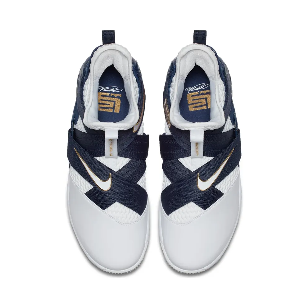 Nike LeBron Zoom Soldier 12 25 Straight White/Midnight Navy-Mineral Yellow-White (AO4054-100)