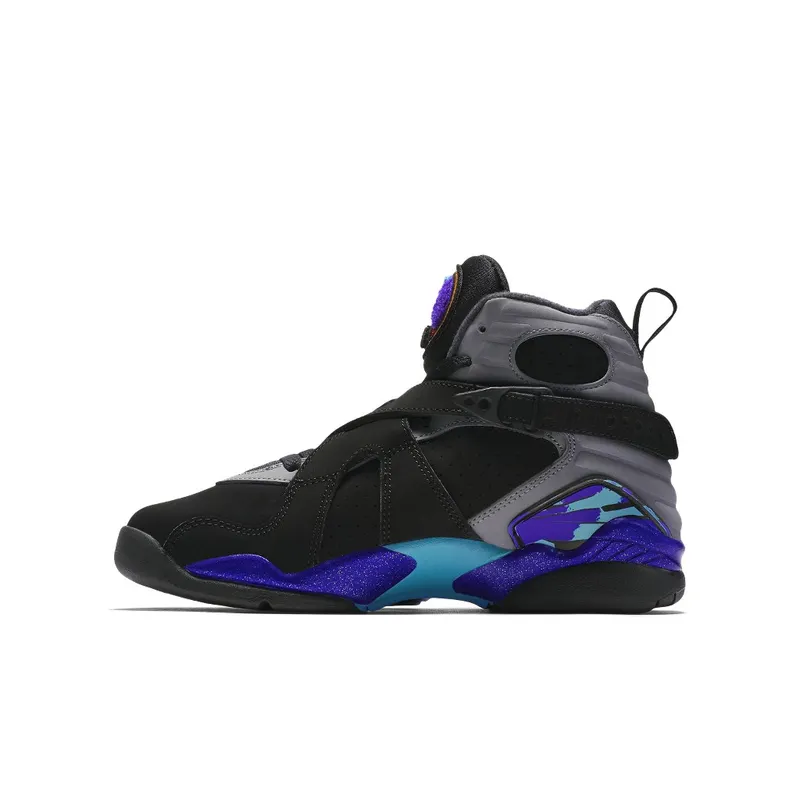 Jordan 8 Retro Aqua 2015 (GS) Black/Bright Concord-Aqua Tone (305368-025)