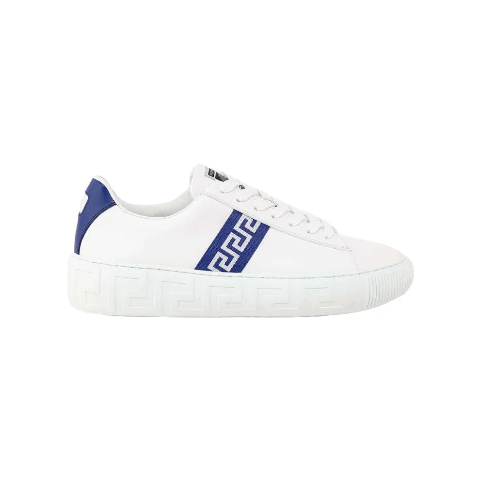 Versace Greca Lace-up White Blue (DSU8404 1A00775 2W340)