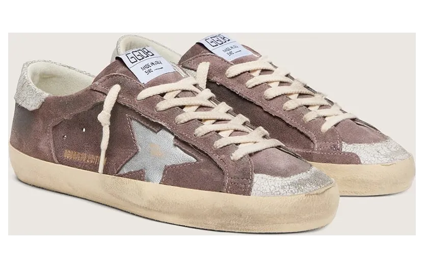 Golden Goose Men’S Super-Star Ltd In Lavender Suede With Silver Star (GMF01111.F008583.45468) (2)