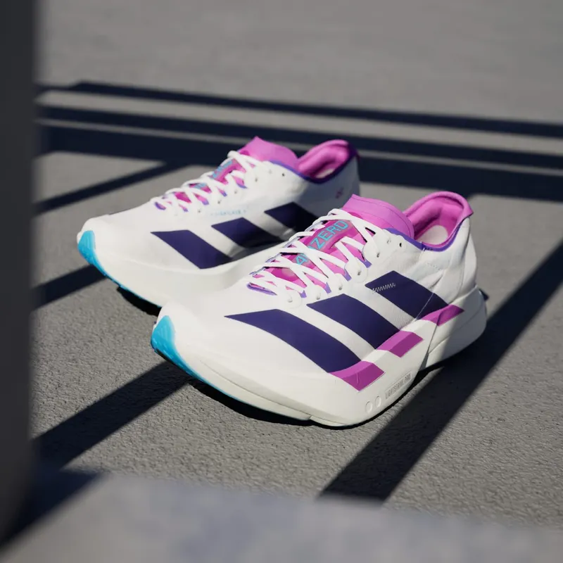 Adidas Adizero Adios Pro 4 “White Purple Semi Blue Burst” (JP6397)