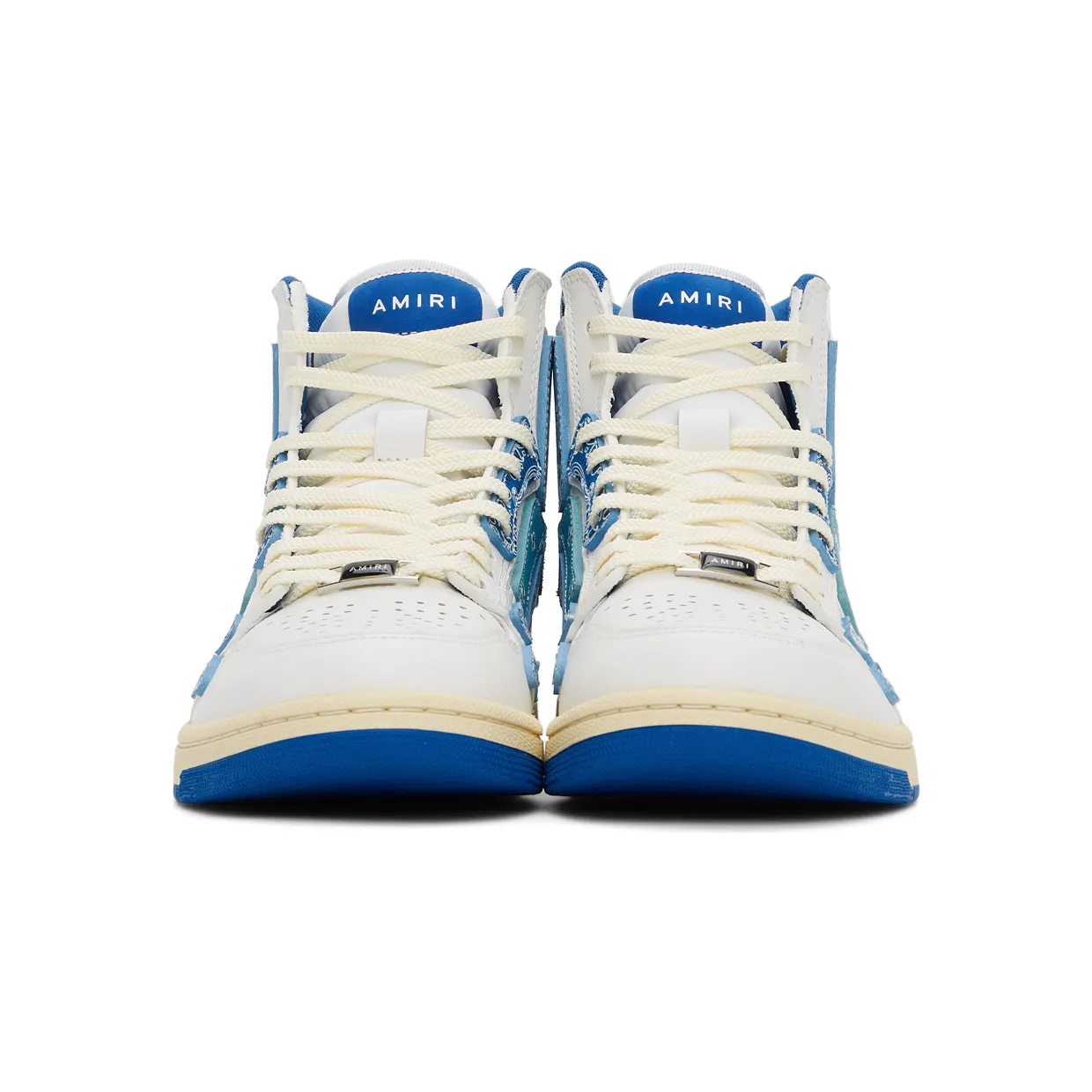 AMIRI White & Blue Skel Top Hi Bandana Sneakers (PS22MFS016-420) (2)