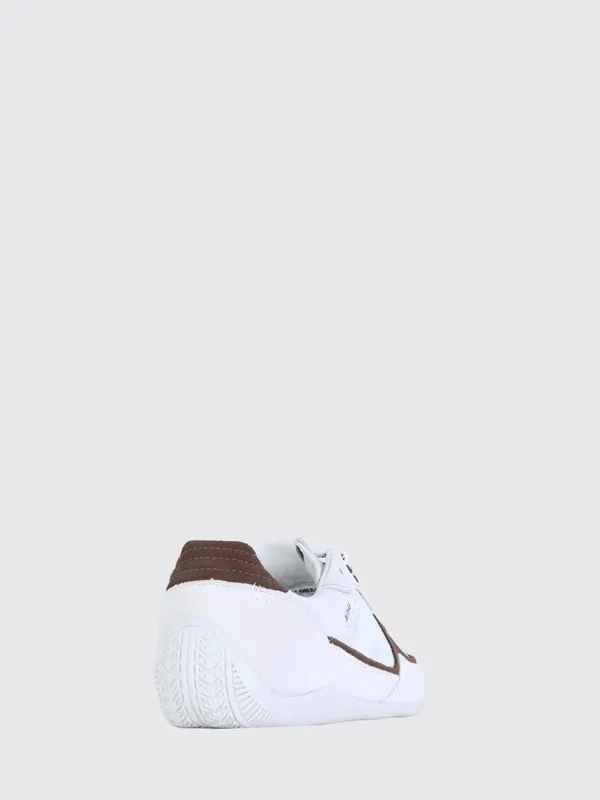 Alohas Two-Tone Leather and Suede with Printed Logo White (S10111402)