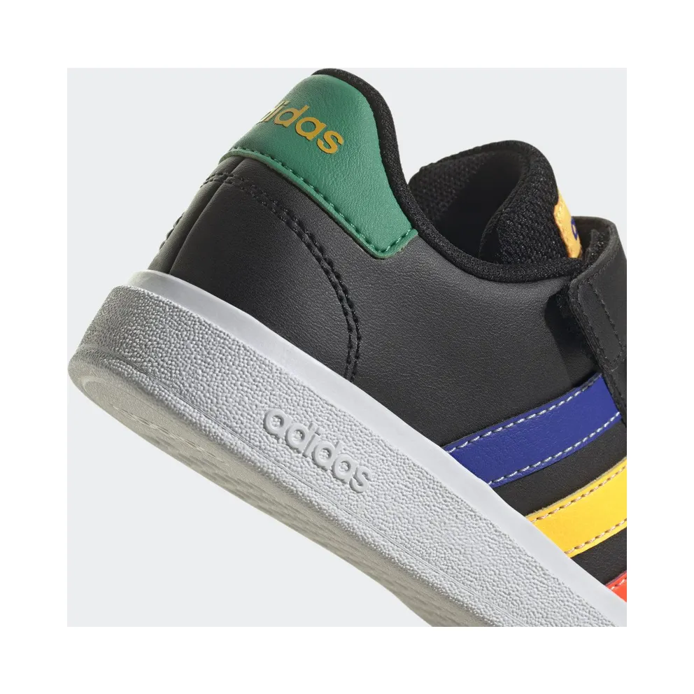 Adidas Grand Court Lifestyle Court Elastic Lace and Top Strap Core Black / Lucid Blue / Court Green (HP8914)