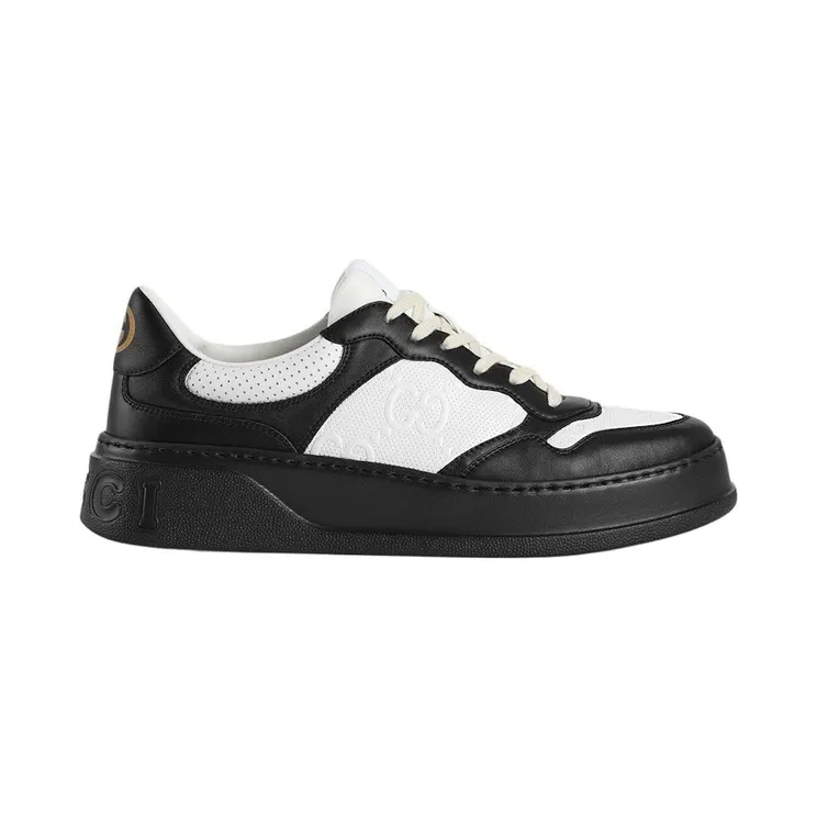 Gucci GG Embossed White Black Leather (669582 AAA4T 1068)
