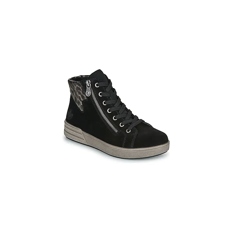 Rieker Veterschoenen Hoog “Black” (X070900)