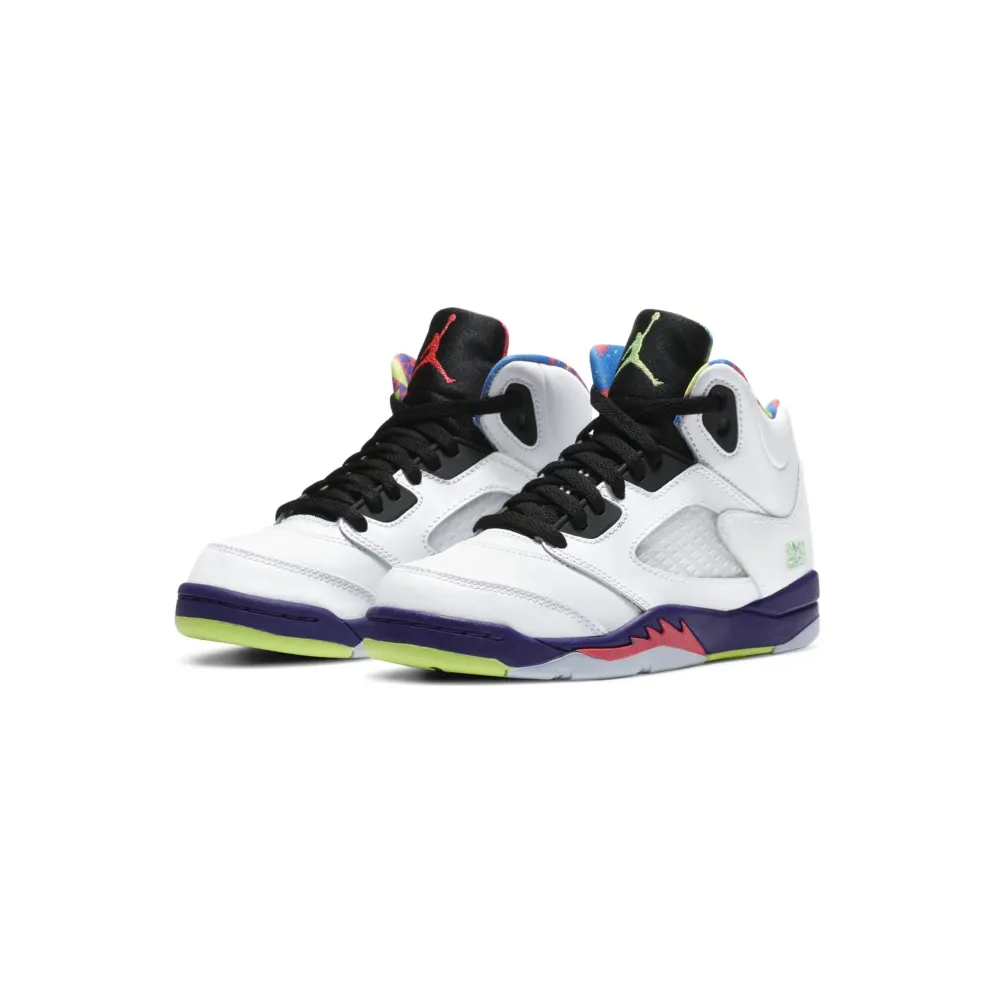 Jordan 5 Retro Alternate Bel-Air (PS) White/Court Purple-Racer Pink-Ghost Green (DB3026-100)