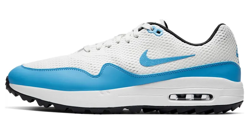 Nike Air Max 1 Golf “Summit White / Anthracite / Pure Platinum / University Blue” (CI7576-101)