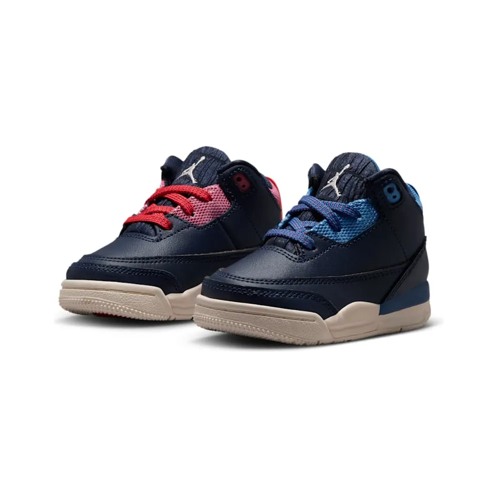 Air Jordan Three Obsidian / Track Red / Blue Beyond (HQ0782-400)