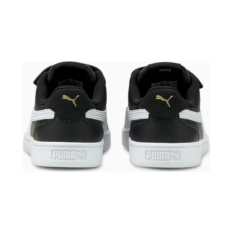 PUMA Shuffle Kids’ Black/White/Gold (375689-03)