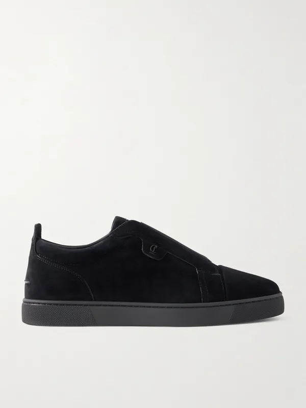 Christian Louboutin St Louis Suede Slip-On Sneakers Black (3250667)