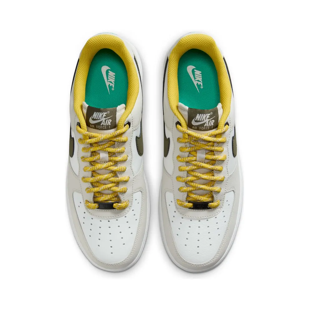Nike Air Force 1 Low ’07 PRM Light Bone Cargo Khaki Vivid Sulfur (FV3628-031)