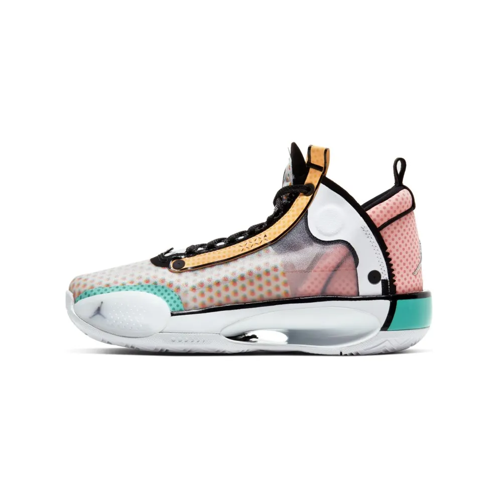 Jordan XXXIV Low Guo Ailun Pop Art (GS) White/Multi-Color (CZ7743-100)