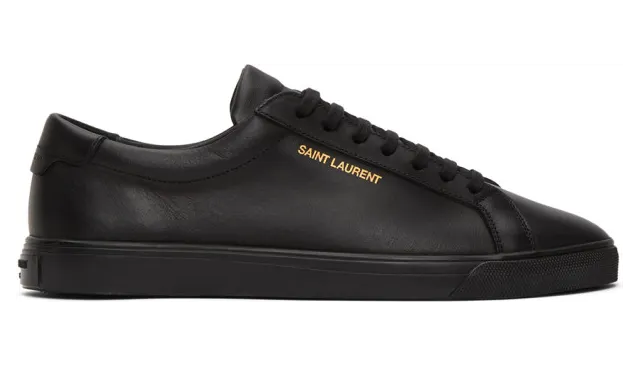 Saint Laurent Black Calfskin Andy Sneakers (6068330ZS00)