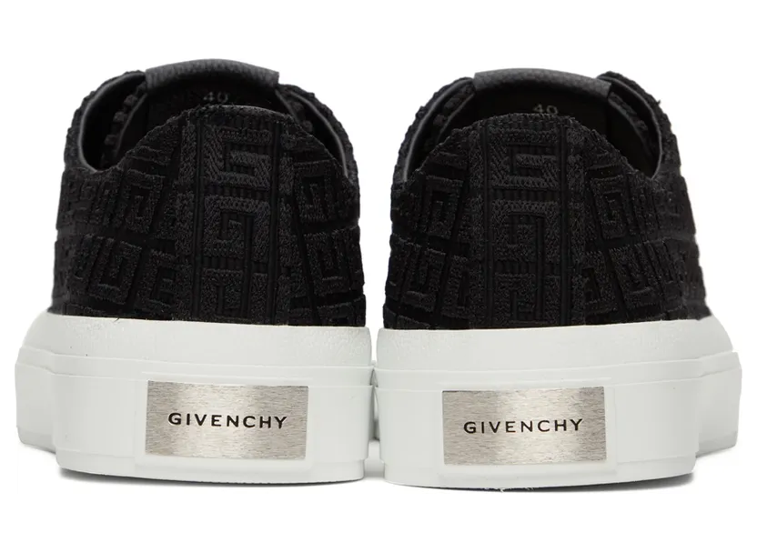 Givenchy Black 4G Jacquard City Low Sneakers (BE001NE19R001) (2)