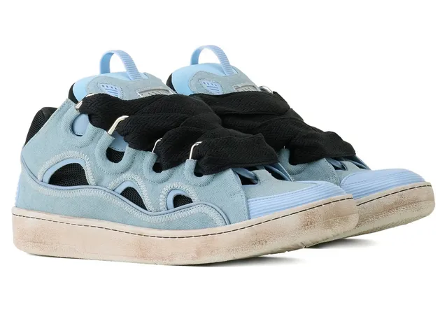 Lanvin Cut-out Lace-up “Blue” (FU-SKDK12 CANV-P26 20S3) (4)