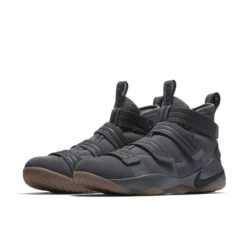 Nike LeBron Zoom Soldier 11 Grey Gum Dark Grey/Black-Circuit Orange (897646-003)