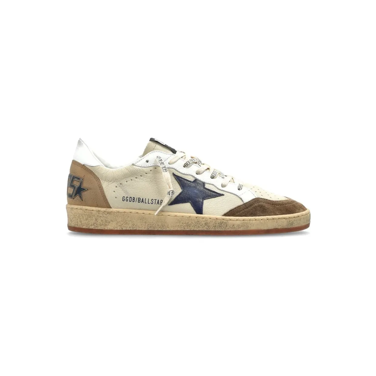 Golden Goose Ball Star White Brown Navy